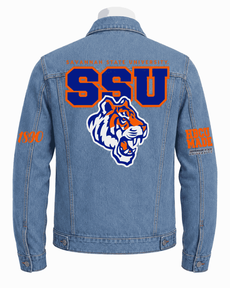 Savannah State University Style Denim Jacket - Unisex Savannah State University Style Denim Jacket - Unisex