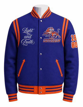 Savannah State University Style Varsity Wool Jacket - Unisex