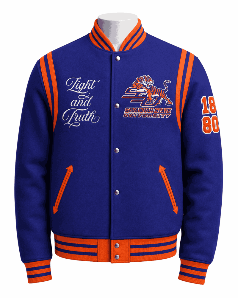 Savannah State University Style Varsity Wool Jacket - Unisex