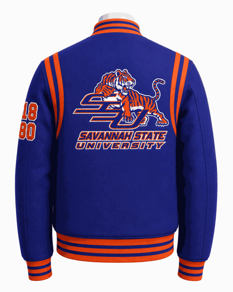 Savannah State University Style Varsity Wool Jacket - Unisex