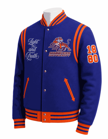 Savannah State University Style Varsity Wool Jacket - Unisex