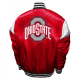 Scarlet Ohio State Buckeyes Power Red Satin Full-Snap Jacket