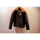 Schott Leather Jacket with Faux Fur Collar