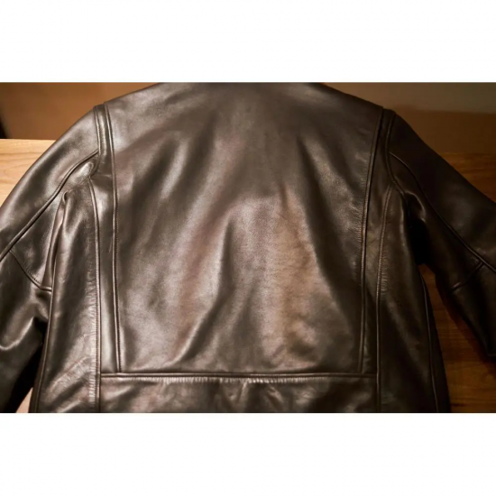 Schott Leather Jacket with Faux Fur Collar