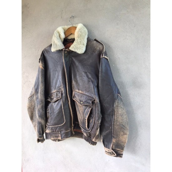 Seditionaries Rare Basic Wear Flight Brown Leather Jacket