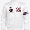 South Carolina State Style White Satin Jacket - Unisex
