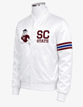 South Carolina State Style White Satin Jacket - Unisex