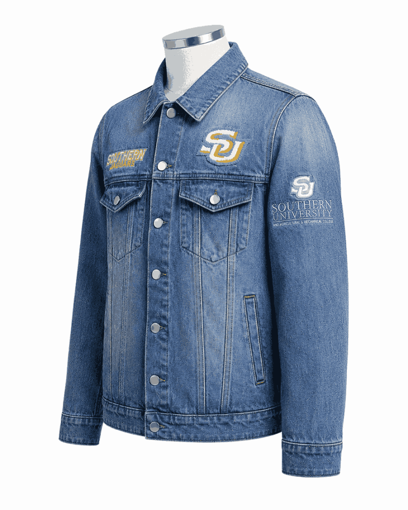 Southern University Style Denim Jacket - Unisex