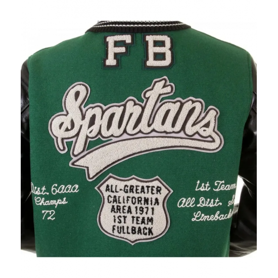Spartans Dark Green Stadium Varsity Jacket