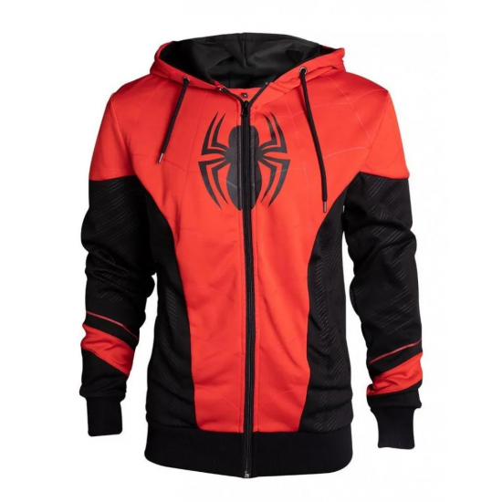 Spider Man Far From Home Peter Parker Tom Holland Red and Black Hoodie