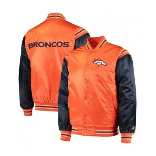Starter Broncos Satin Varsity Jacket