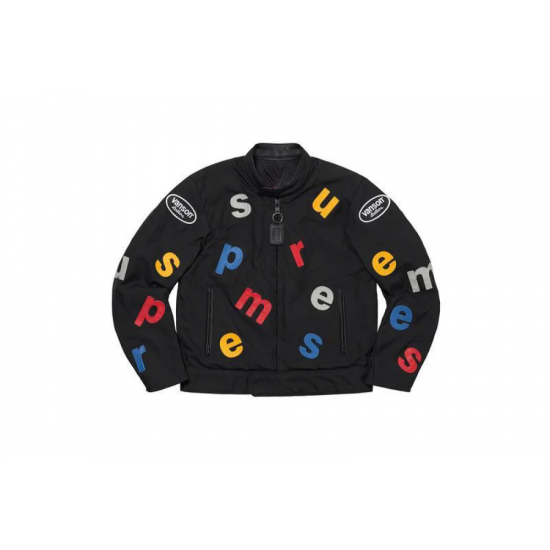 Supreme Vanson Multicolor Cordura Black Leathers Jacket