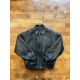 Supreme Woven Black Leather Varsity Jacket