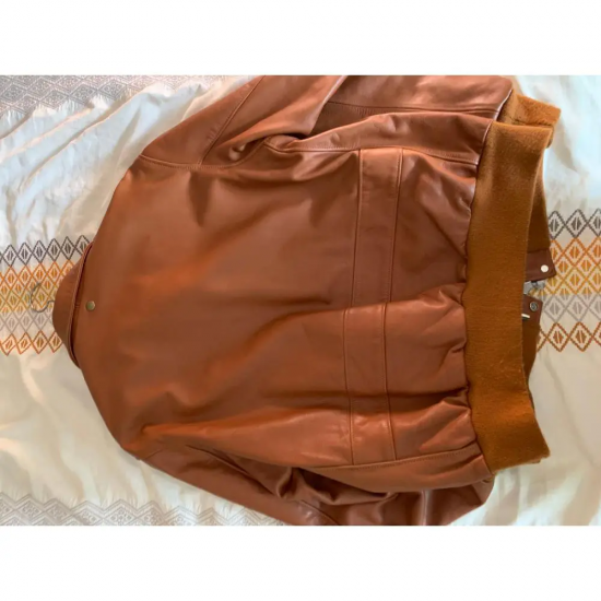 Supreme x Schott A 2 Brown Leather Jacket with Gold Lining