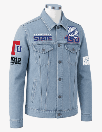 Tennessee State University Style Blue Denim Jacket - Unisex