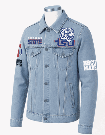 Tennessee State University Style Blue Denim Jacket - Unisex