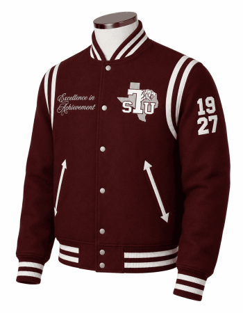 Texas Southern University Style Chenille Varsity Jacket - Unisex