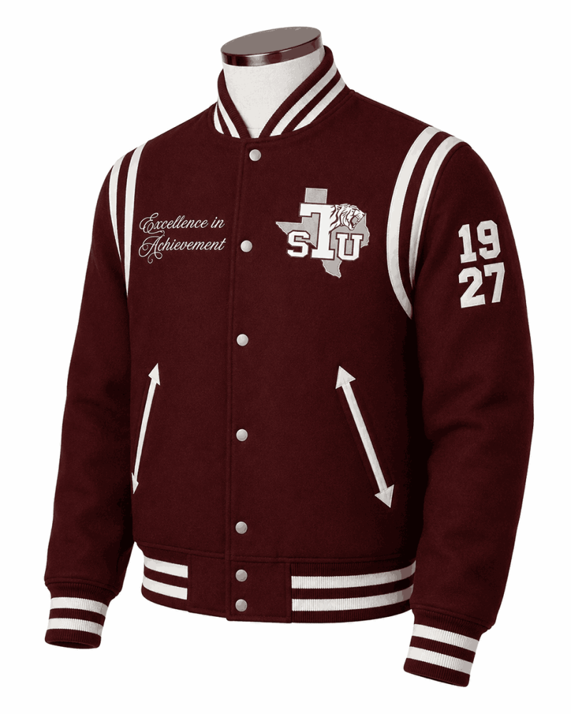 Texas Southern University Style Chenille Varsity Jacket - Unisex