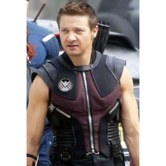 The Avengers Jeremy Renner Hawkeye Leather Vest