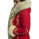 The Christmas Chronicles 2 Mrs. Claus Red Hooded Fur Collar Coat