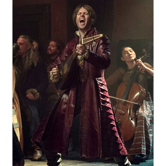 The Witcher Joey Batey Maroon Coat