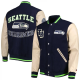 Tommy Hilfiger College Navy Seattle Seahawks Full-Zip Varsity Jacket
