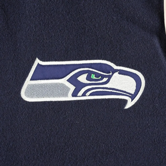 Tommy Hilfiger College Navy Seattle Seahawks Full-Zip Varsity Jacket