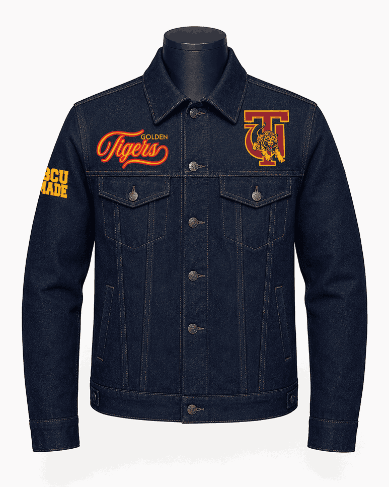Tuskegee University Golden Tigers Style Denim Jacket - Unisex