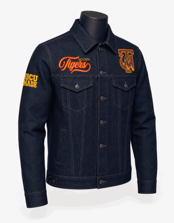 Tuskegee University Golden Tigers Style Denim Jacket - Unisex