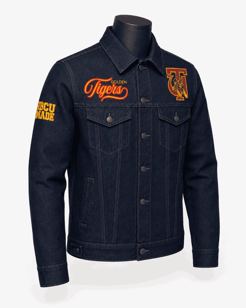 Tuskegee University Golden Tigers Style Denim Jacket - Unisex