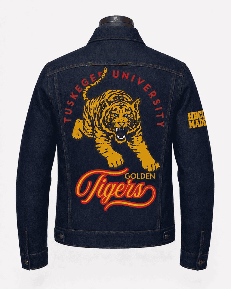 Tuskegee University Golden Tigers Style Denim Jacket - Unisex