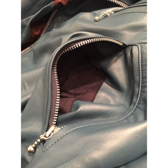 Undercover Psycho Blue Leather Jacket