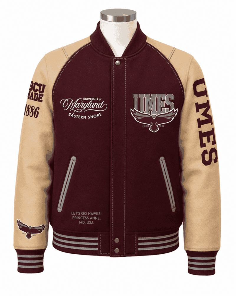 University of Maryland Eastern Shore Style Varsity Jacket - Unisex