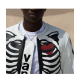 Vanson Skeleton White Real Leather Jacket