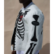 Vanson Skeleton White Real Leather Jacket