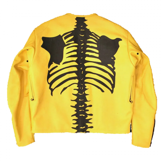 Vanson Skeleton Yellow Leather Jacket