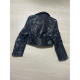 Vetements Men's XS Cropped Black Leather Biker Jacket