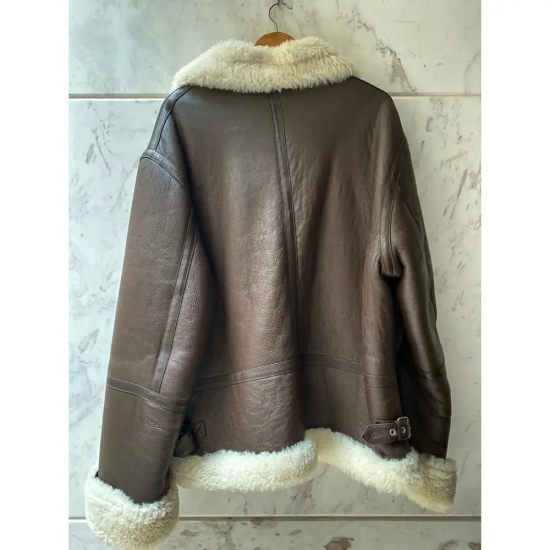 Vetements Shearling Brown Leather Jacket