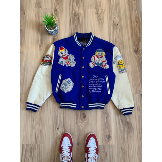 Vintage 80's Toys Blue Varsity Jacket Louis Marx