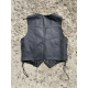 Vintage 90s Genuine Classic Black Leather Biker Vest