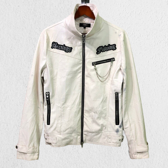 Vintage Bernings Tho Classic White Leather Jacket