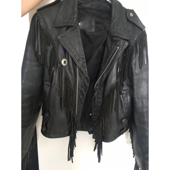 Vintage Fringed Biker Jacket