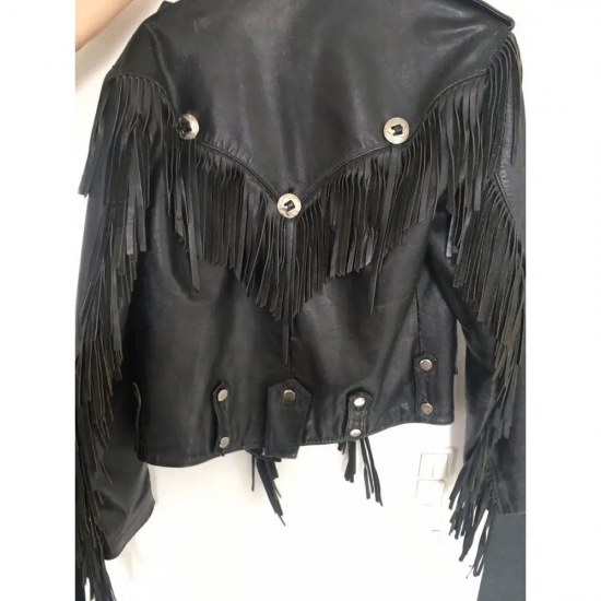 Vintage Fringed Biker Jacket