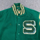 Vintage Green Varsity Jacket for Men