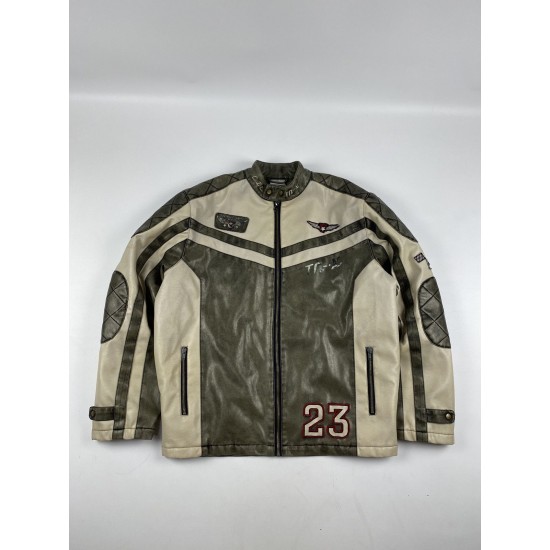 Vintage Race Jacket by Japanese Brand Brown Leather