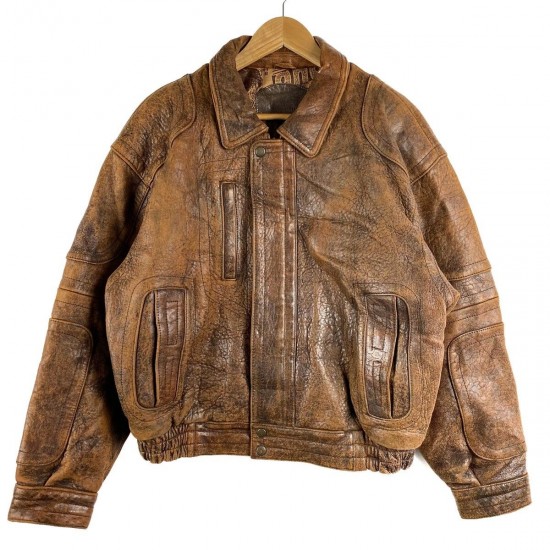 Vintage Wind Armor Marilyn Monroe Bomber Leather Jacket