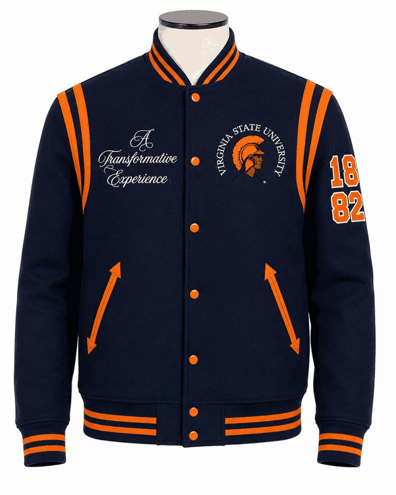 Virginia State University Style Varsity Jacket - Unisex