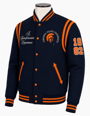 Virginia State University Style Varsity Jacket - Unisex