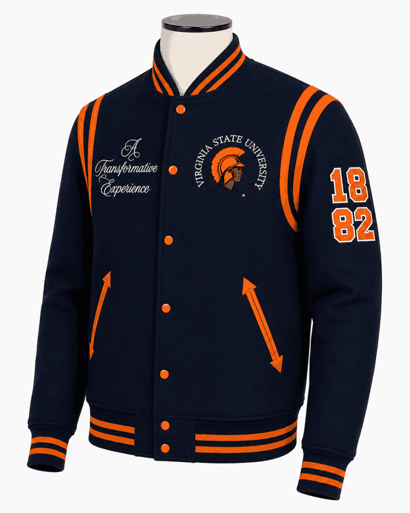 Virginia State University Style Varsity Jacket - Unisex