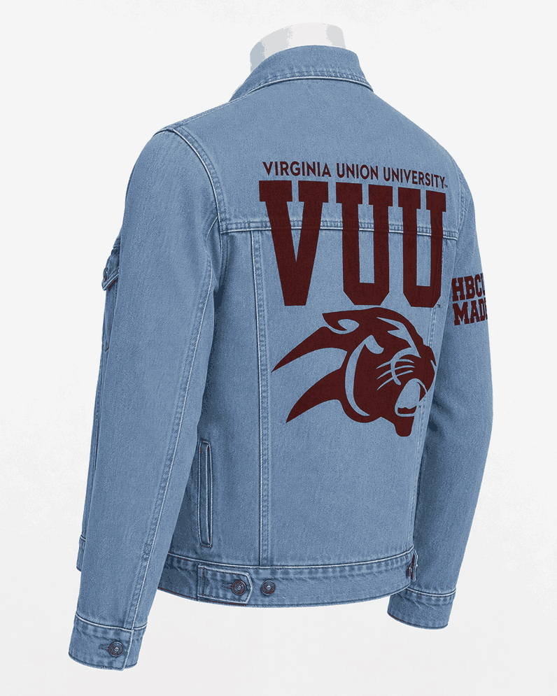 Virginia Union University Style Denim Jacket - Unisex Virginia Union University Style Denim Jacket - Unisex